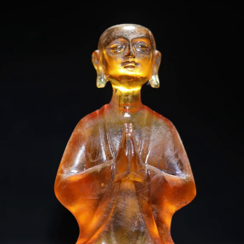 Amber Glazed Buddha Statue