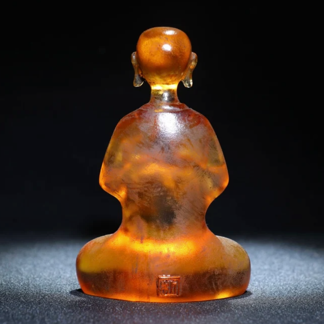 Amber Glazed Buddha Statue