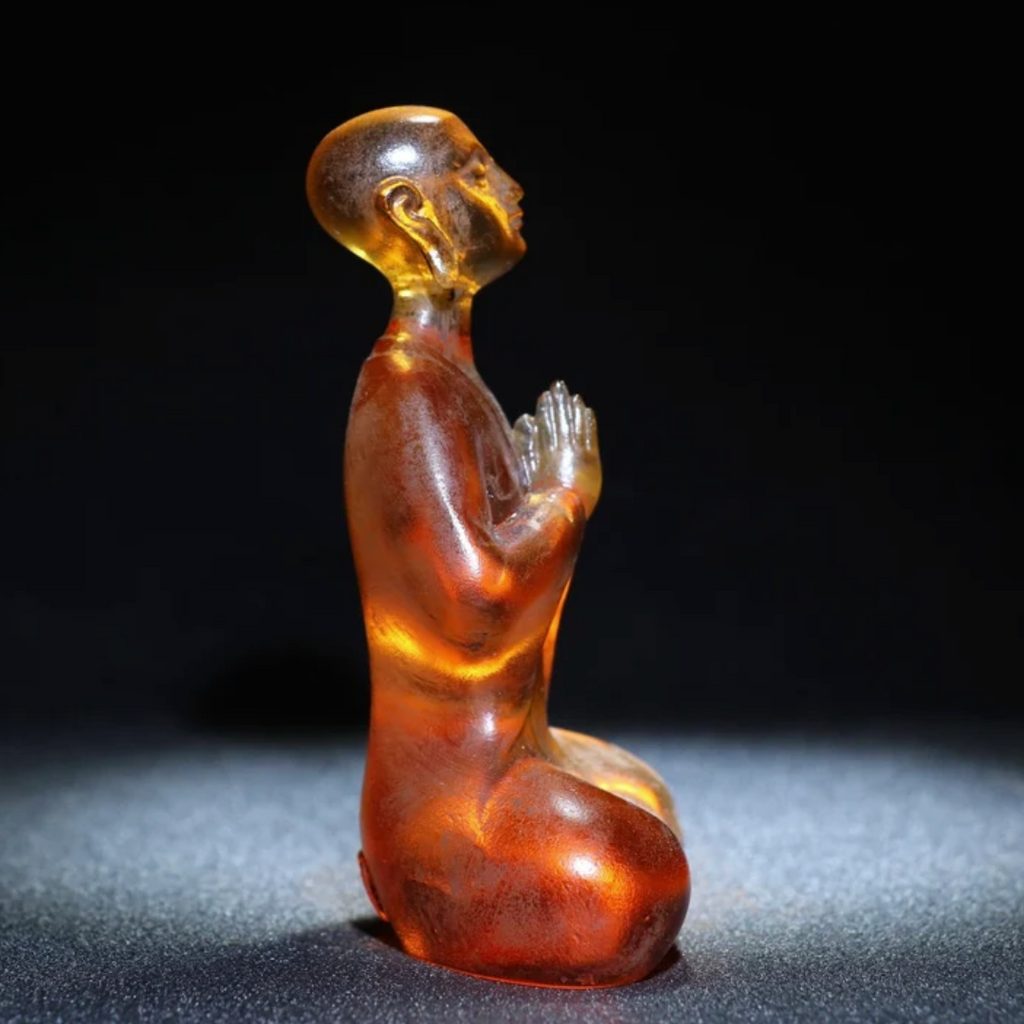 Amber Glazed Buddha Statue