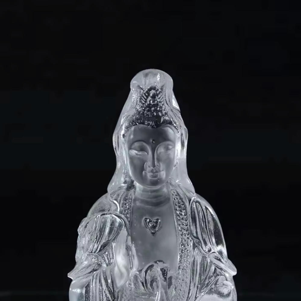Crystal Female Buddha Statue